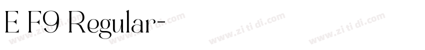 E F9 Regular字体转换